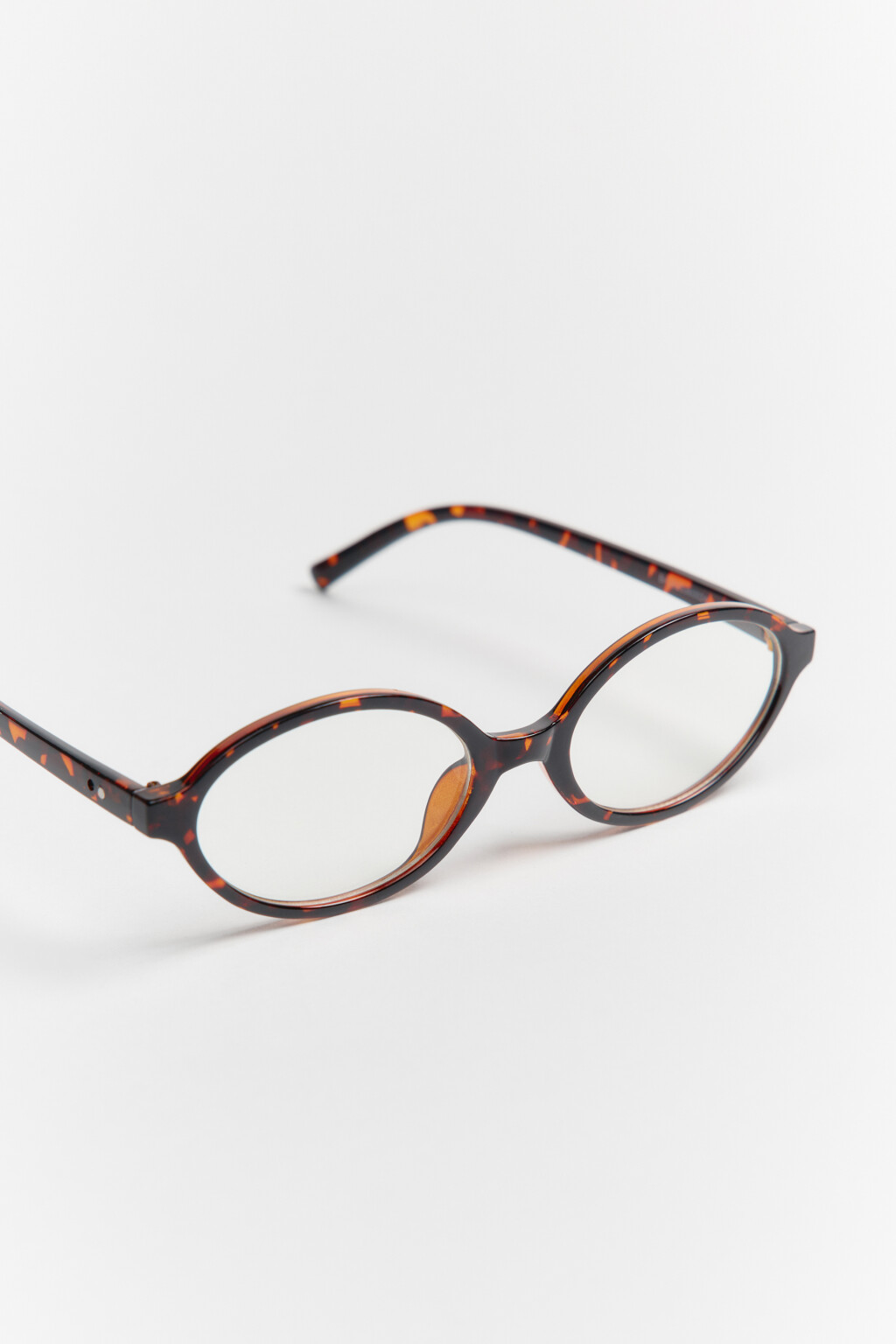 Очки-нулевки в овальной оправе - цвет коричневый - 1