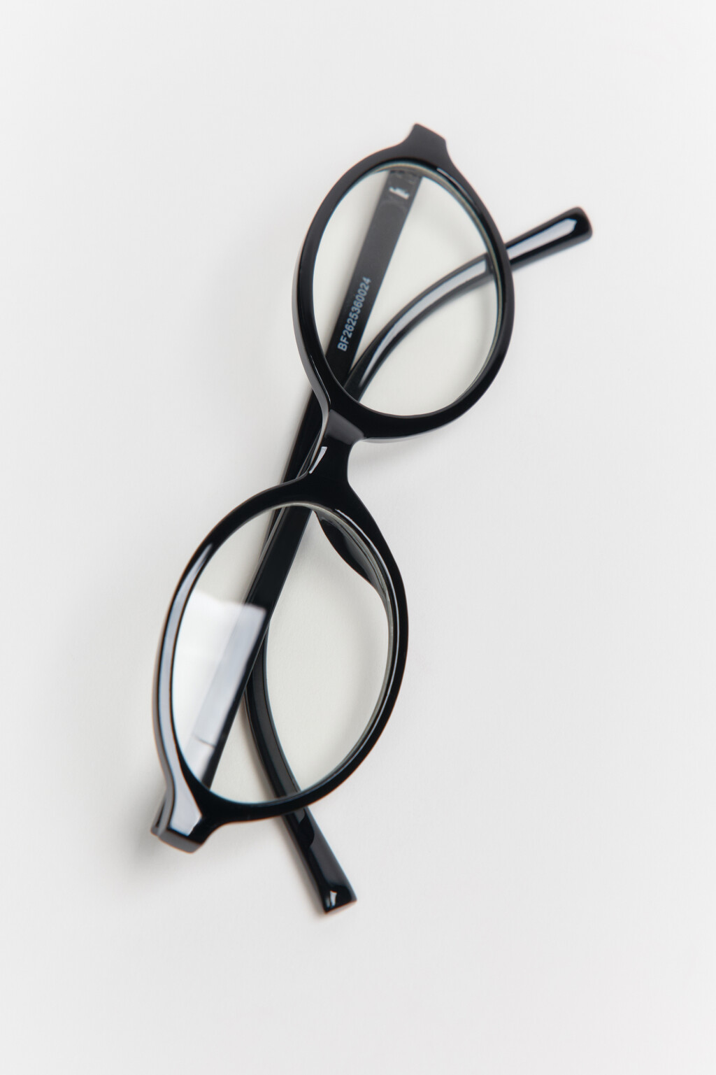 Очки-нулевки в овальной оправе - цвет черный - 1