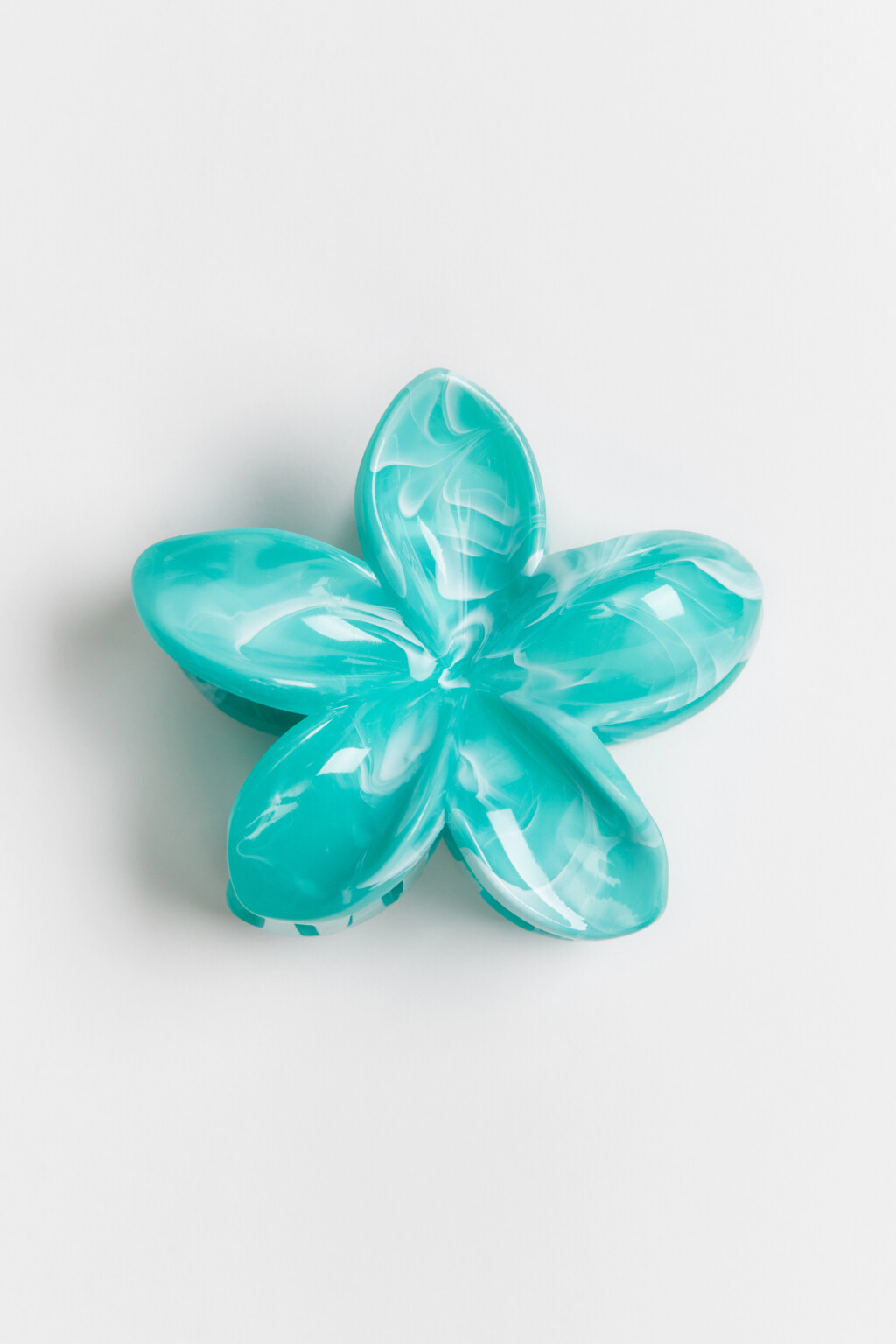 Заколка-краб для волос в виде цветка - цвет красный - 1