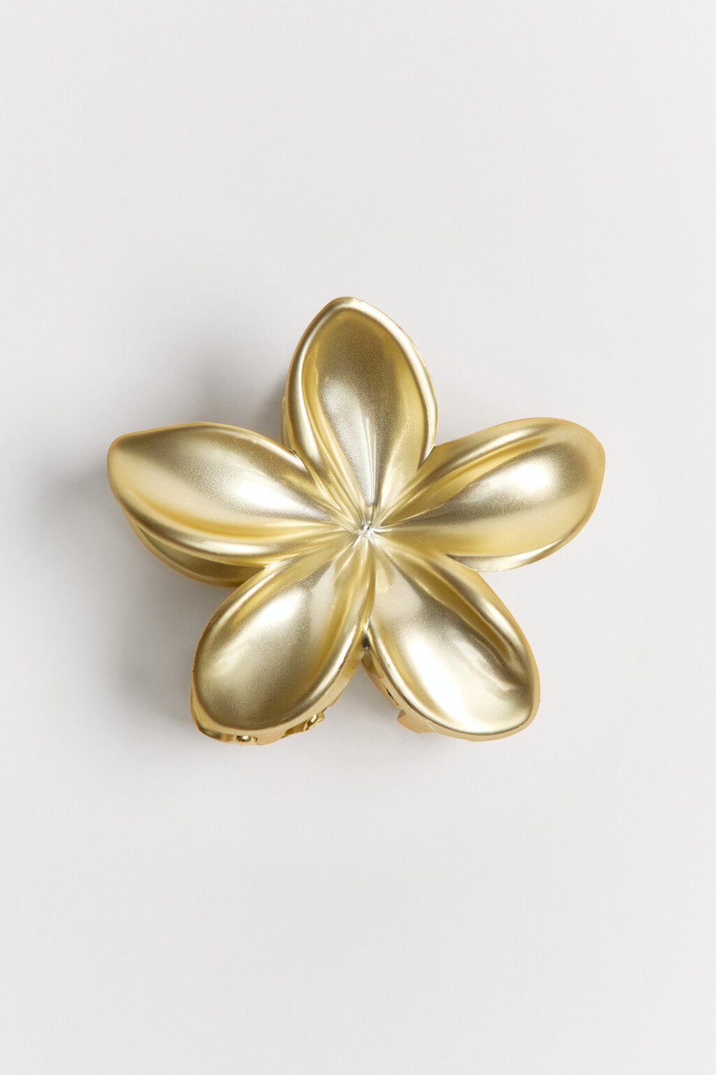 Заколка-краб для волос в виде цветка - цвет желтый - 1