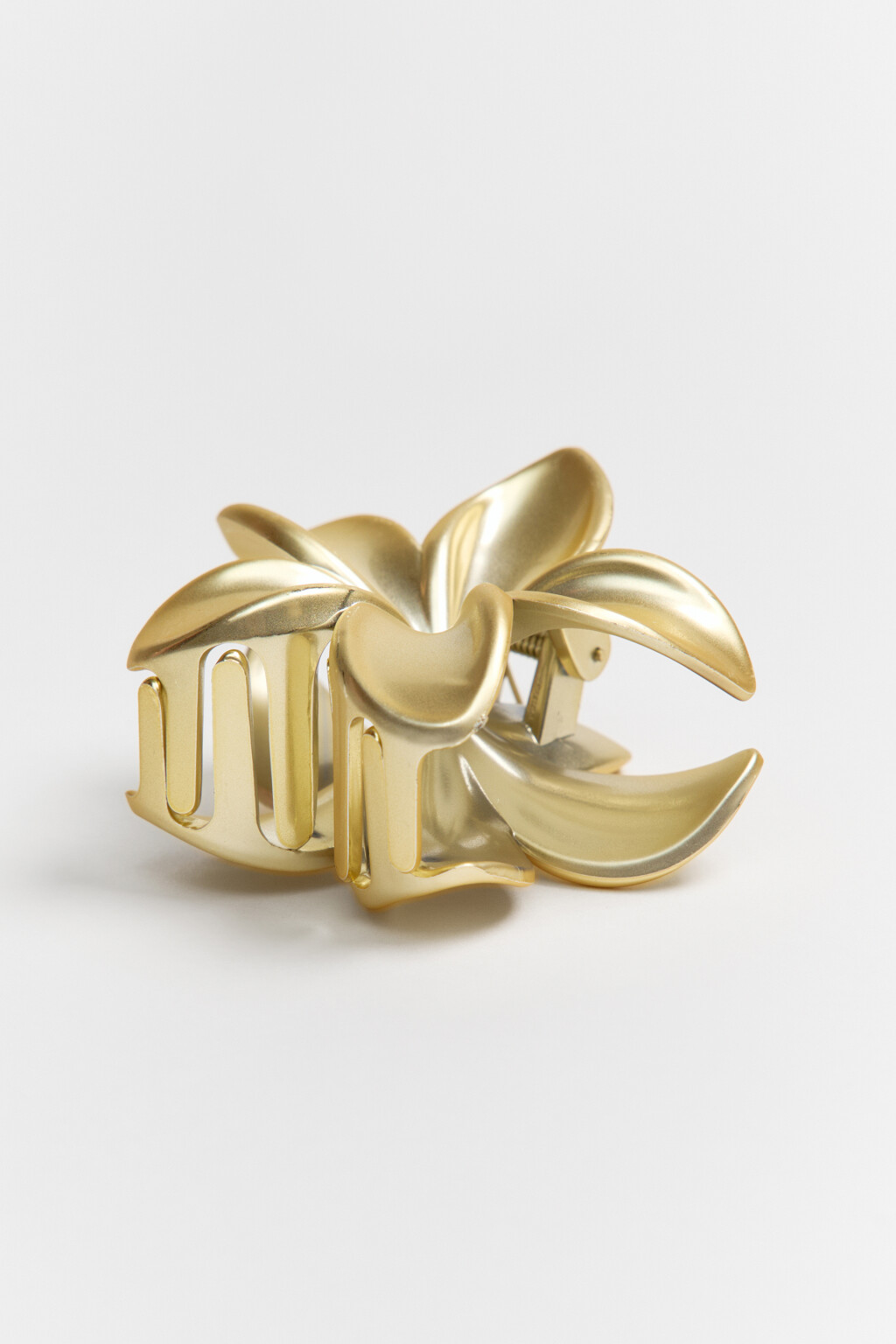 Заколка-краб для волос в виде цветка - цвет желтый - 2