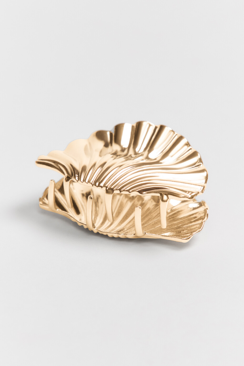 Заколка-краб для волос в виде ракушки - цвет желтый - 2