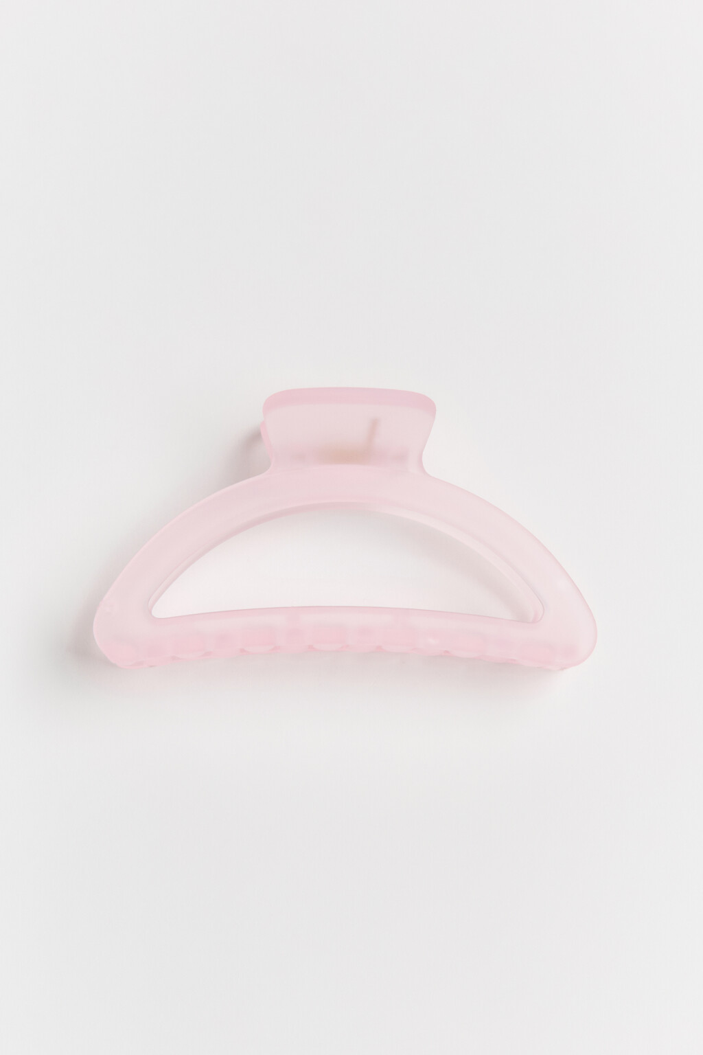 Заколка-краб для волос полупрозрачная - цвет белый - 3