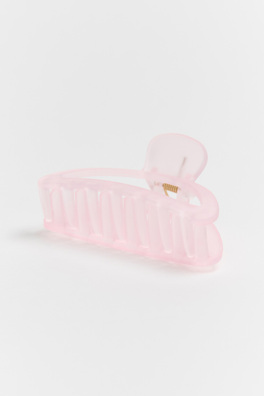 Заколка-краб для волос полупрозрачная - цвет белый - 4