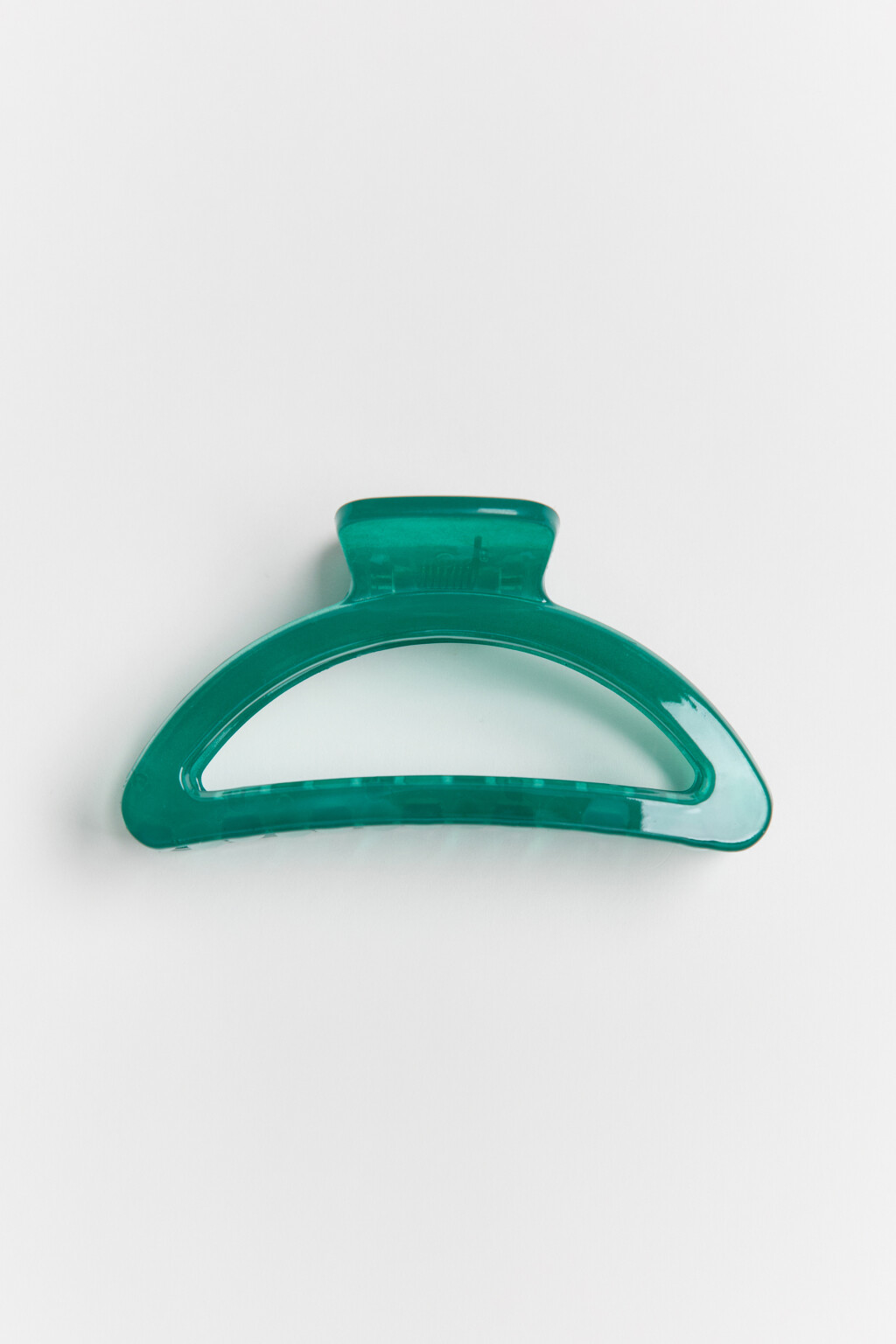 Заколка-краб для волос полупрозрачная - цвет черный - 1