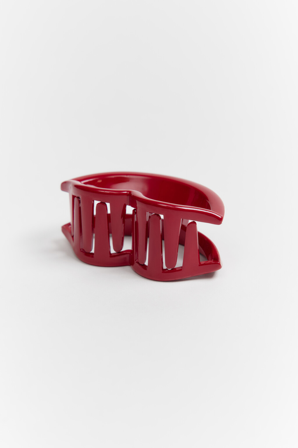 Заколка-краб для волос в виде губ - цвет красный - 3