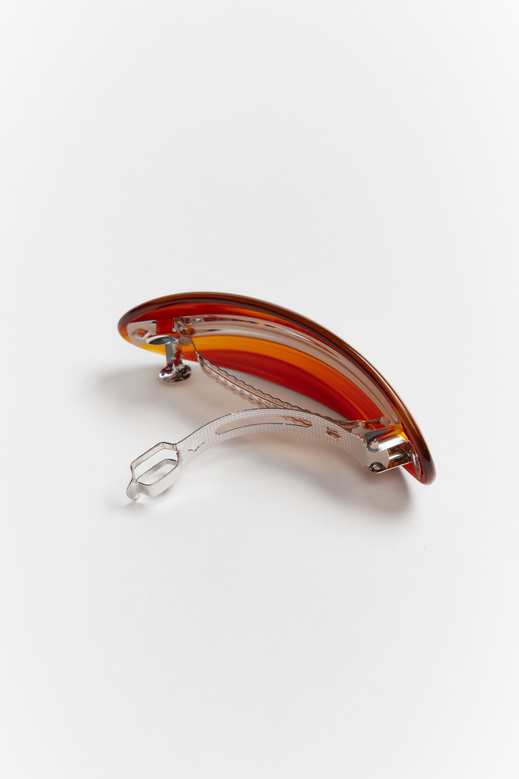 Заколка-зажим для волос овальная - цвет коричневый - 2