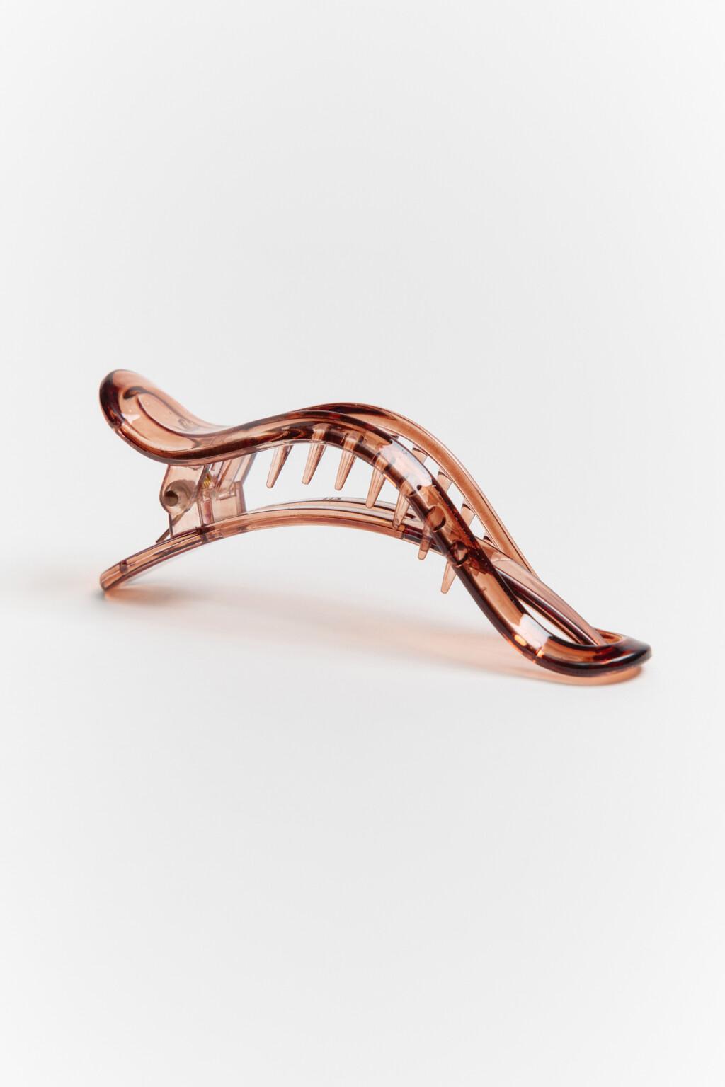 Заколка-зажим для волос полупрозрачная - цвет коричневый - 2