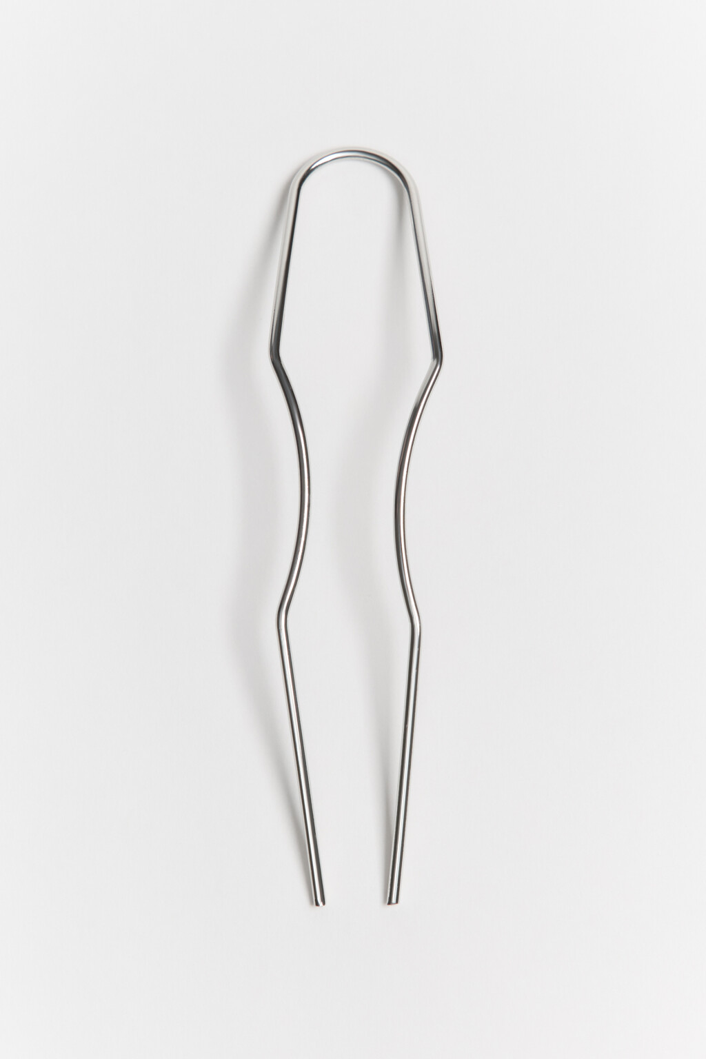 Заколка-шпилька для волос двойная - цвет серый - 2