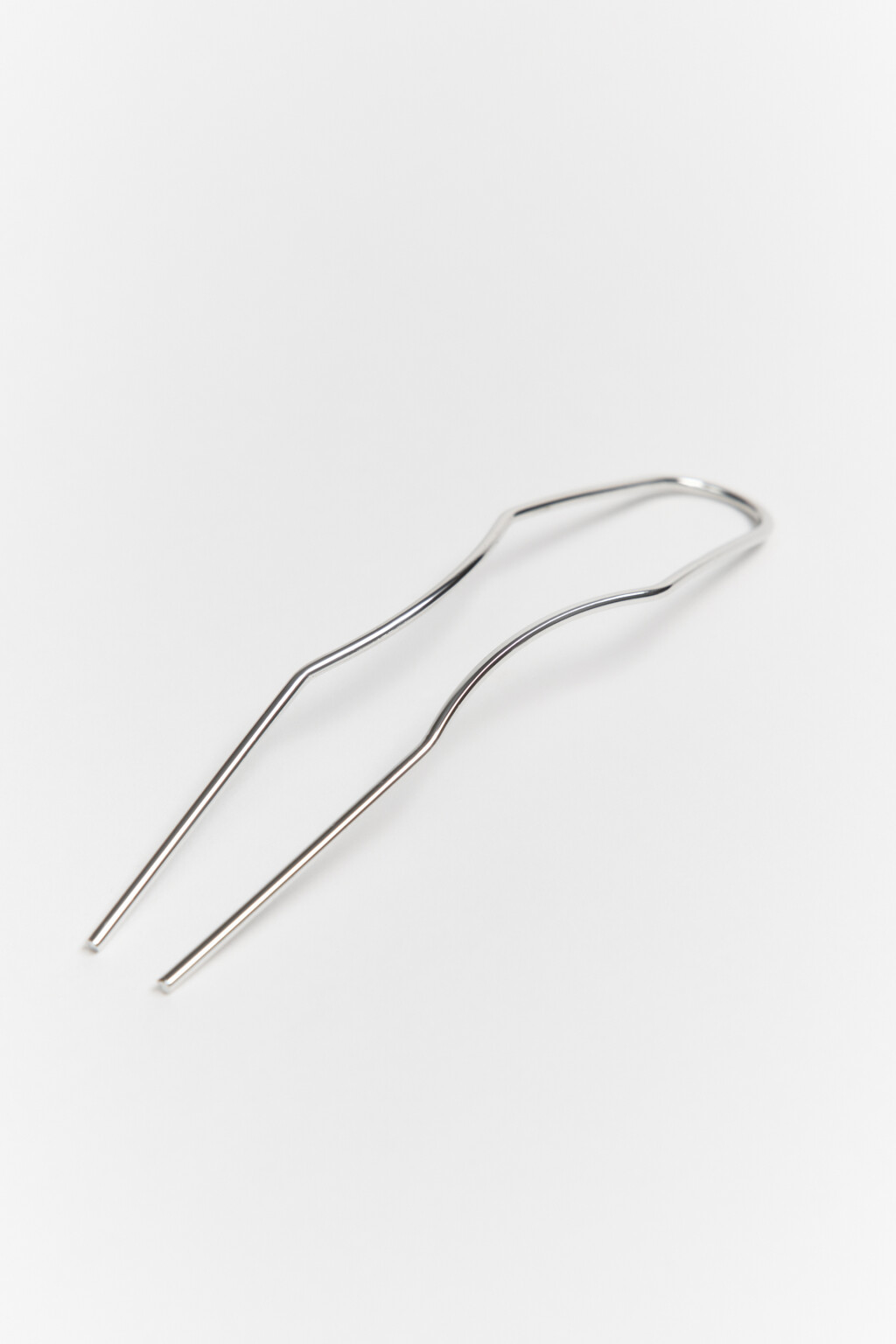 Заколка-шпилька для волос двойная - цвет серый - 3