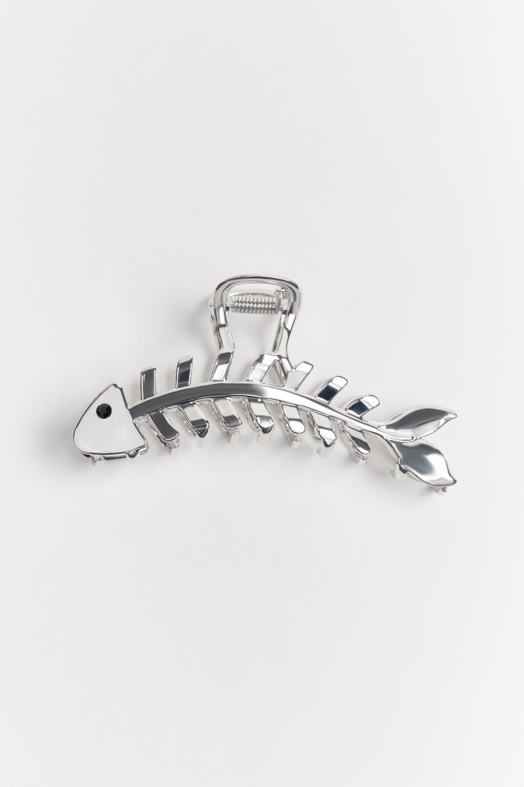Заколка-краб для волос в виде рыбы - цвет серый - 1