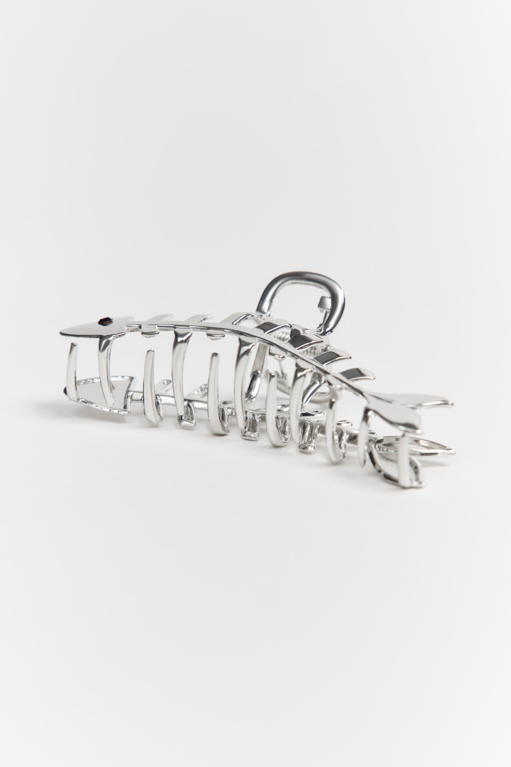 Заколка-краб для волос в виде рыбы - цвет серый - 2