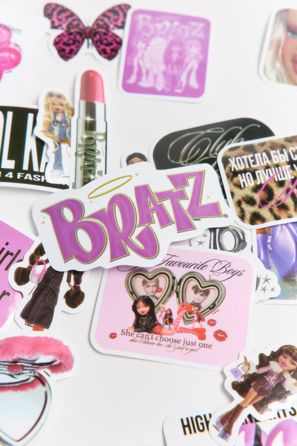 Набор наклеек с рисунками и надписями - цвет черный - 2