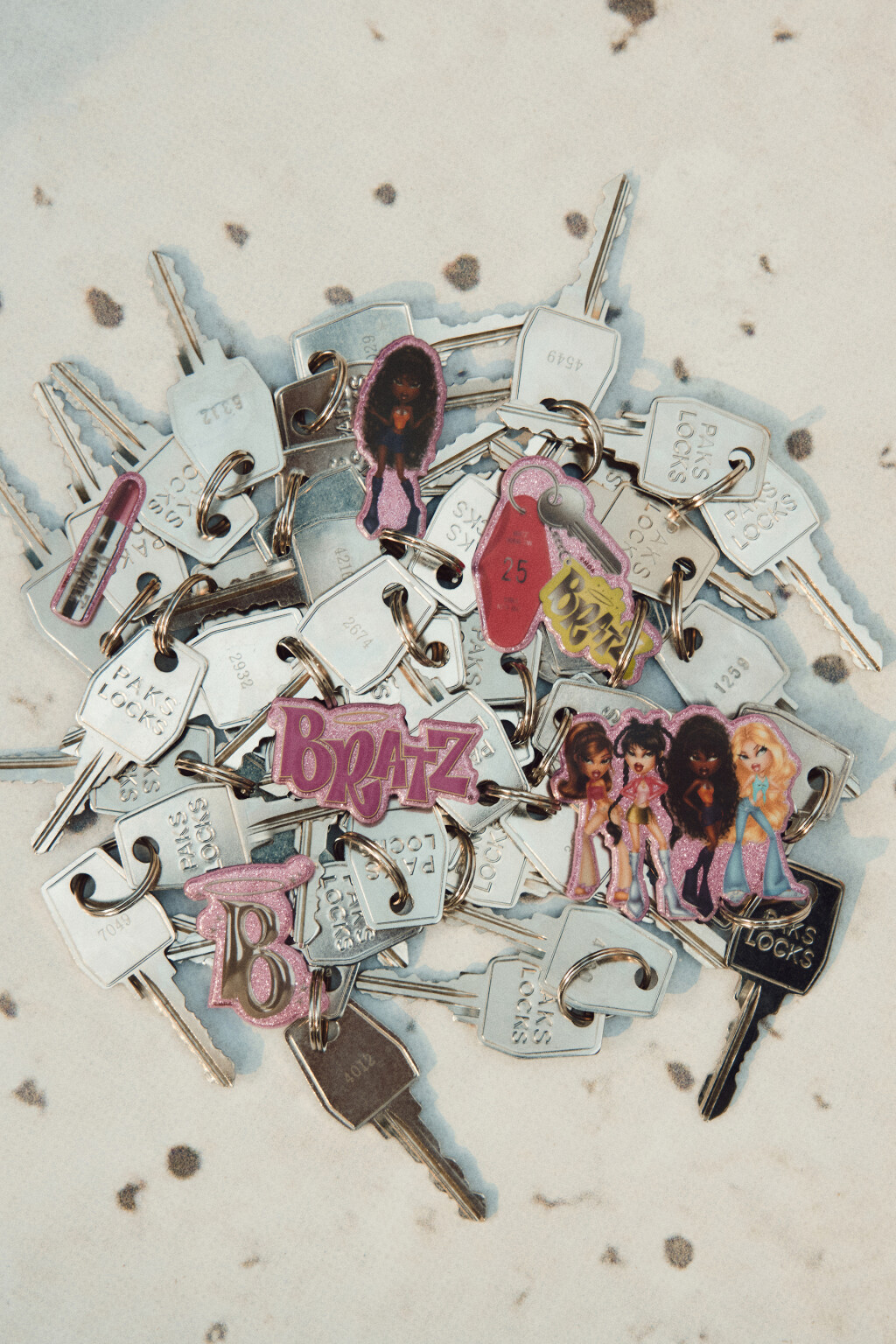 Набор наклеек блестящих с рисунками - цвет белый - 1