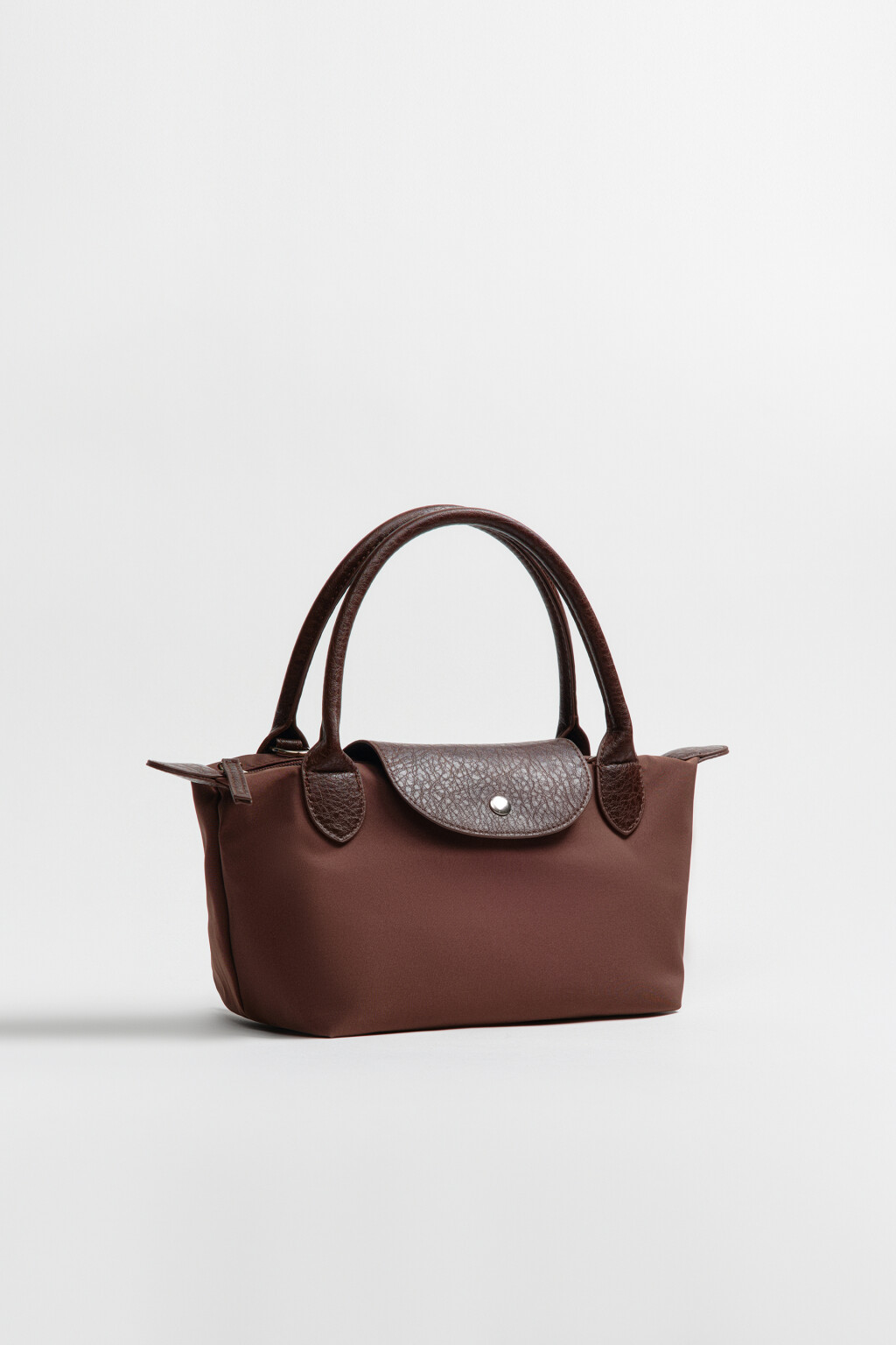 Сумка-кроссбоди текстильная с цветочным принтом - цвет коричневый - 4