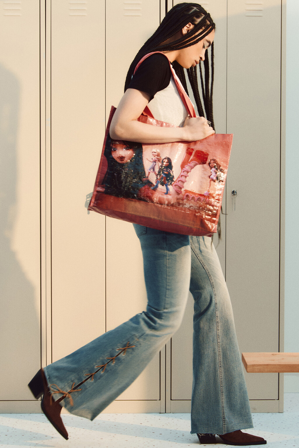 Сумка-баул с принтом - цвет мультиколор - 1