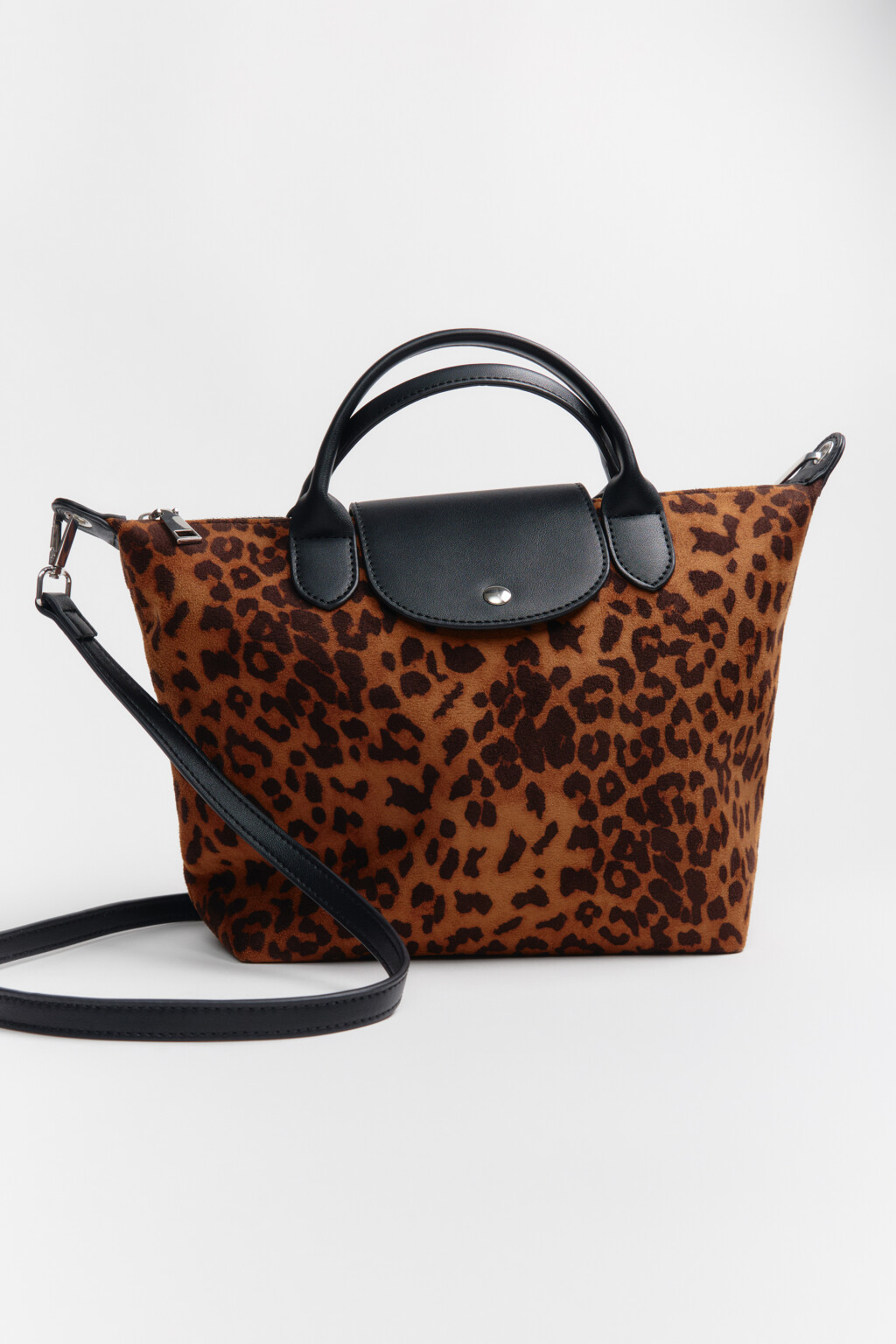 Сумка-тоут текстильная с леопардовым принтом - цвет мультиколор - 4