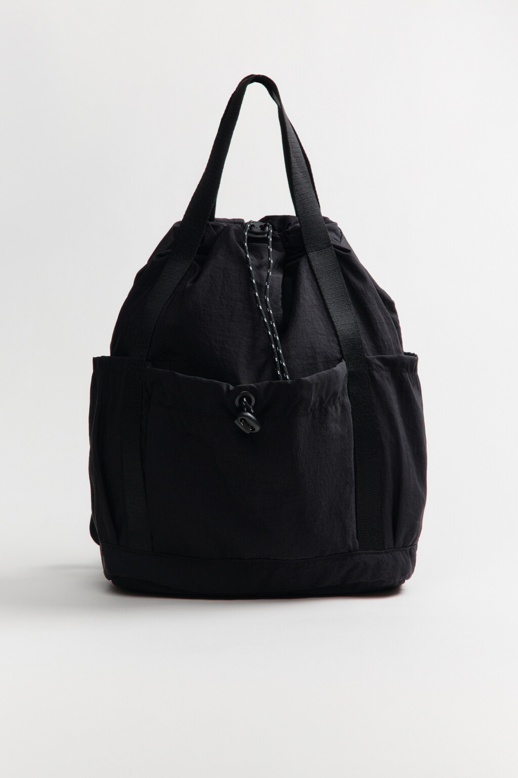 Рюкзак текстильный с биркой - цвет черный - 2