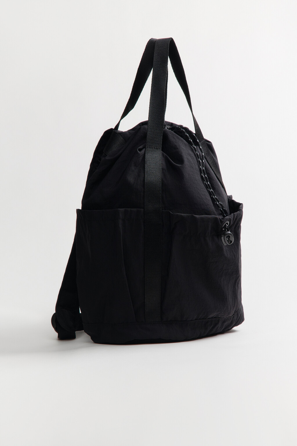 Рюкзак текстильный с биркой - цвет черный - 3