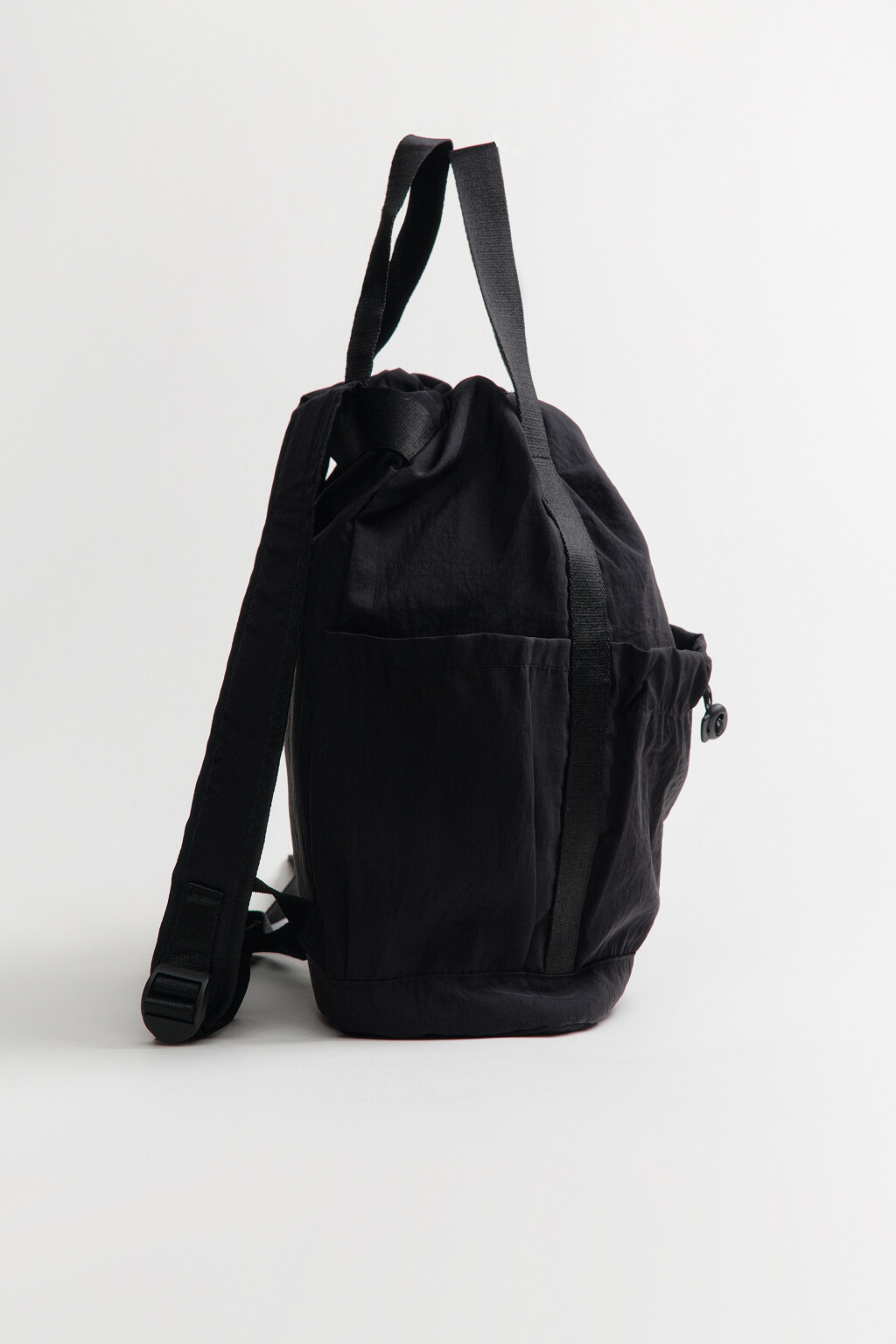 Рюкзак текстильный с биркой - цвет черный - 4