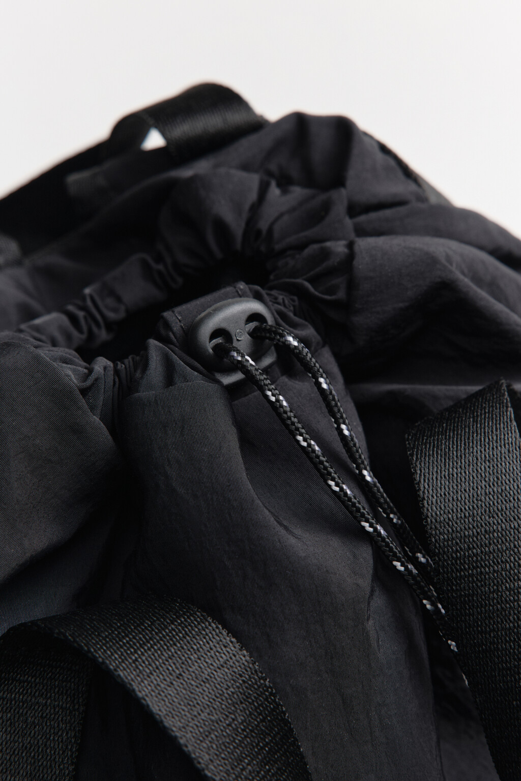 Рюкзак текстильный с биркой - цвет черный - 5