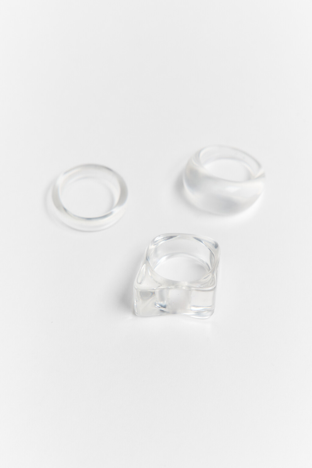 набор колец женский - цвет белый - 1