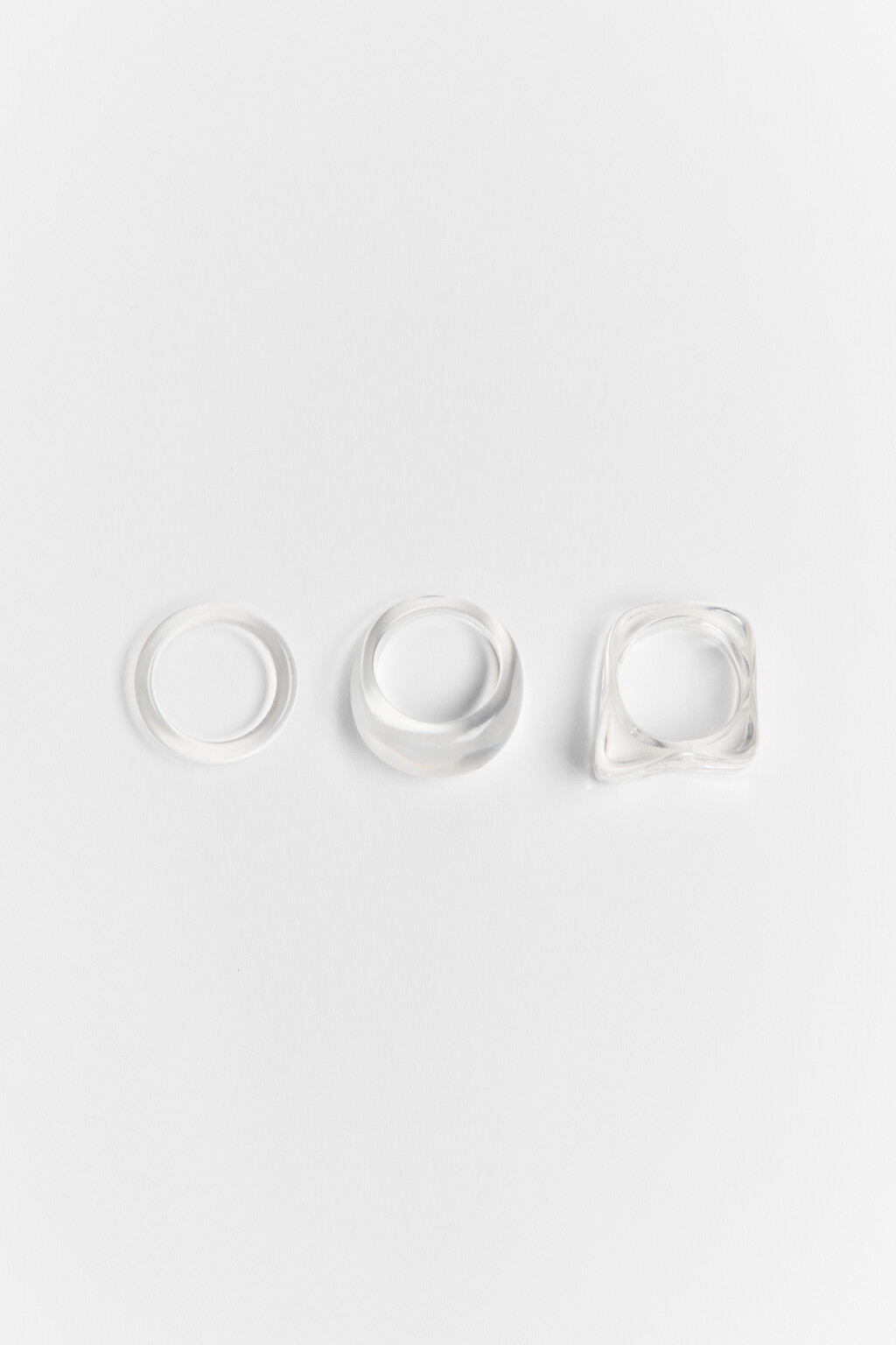 набор колец женский - цвет белый - 2