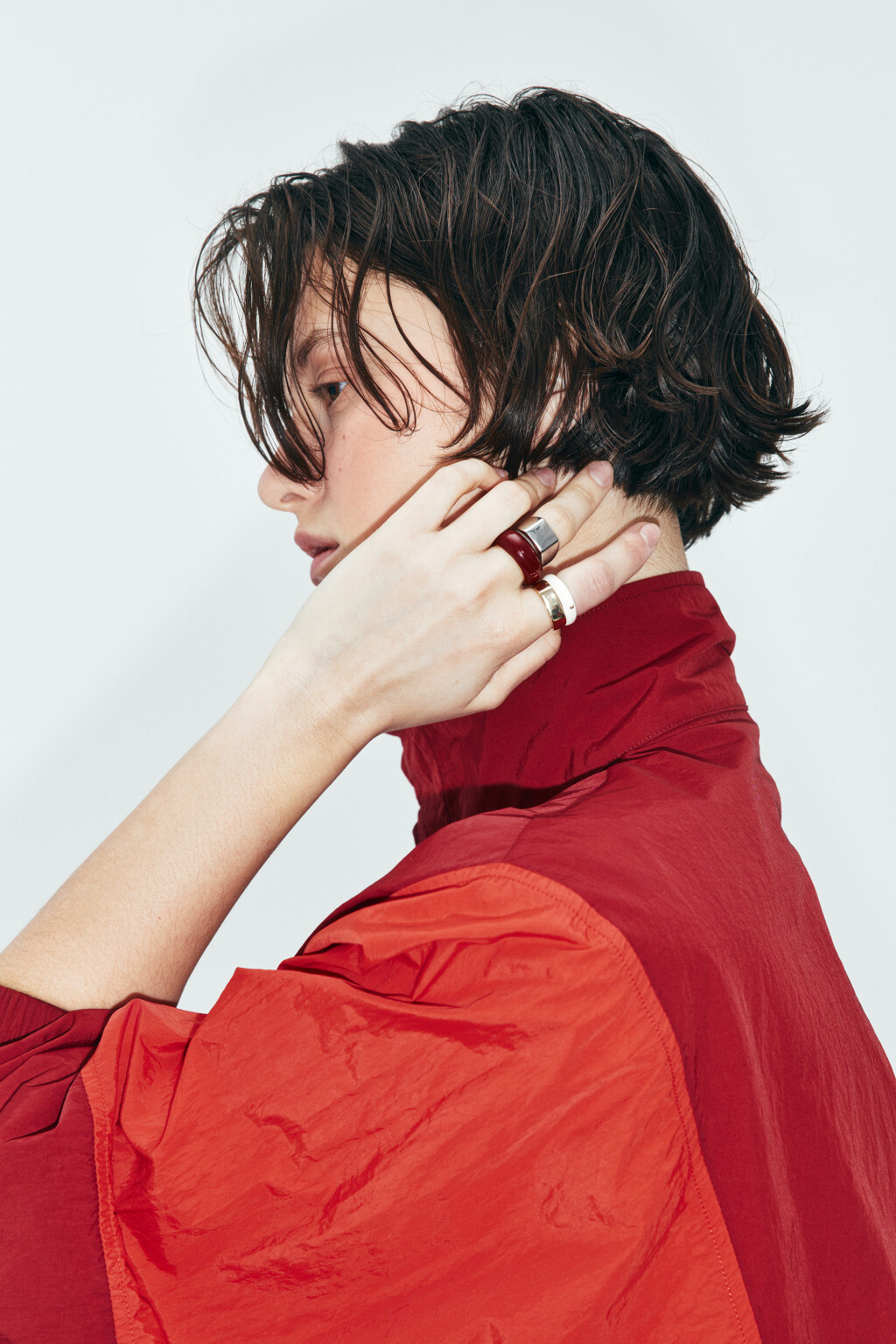 Набор колец металлических разной формы (4 штуки) - цвет мультиколор - 2