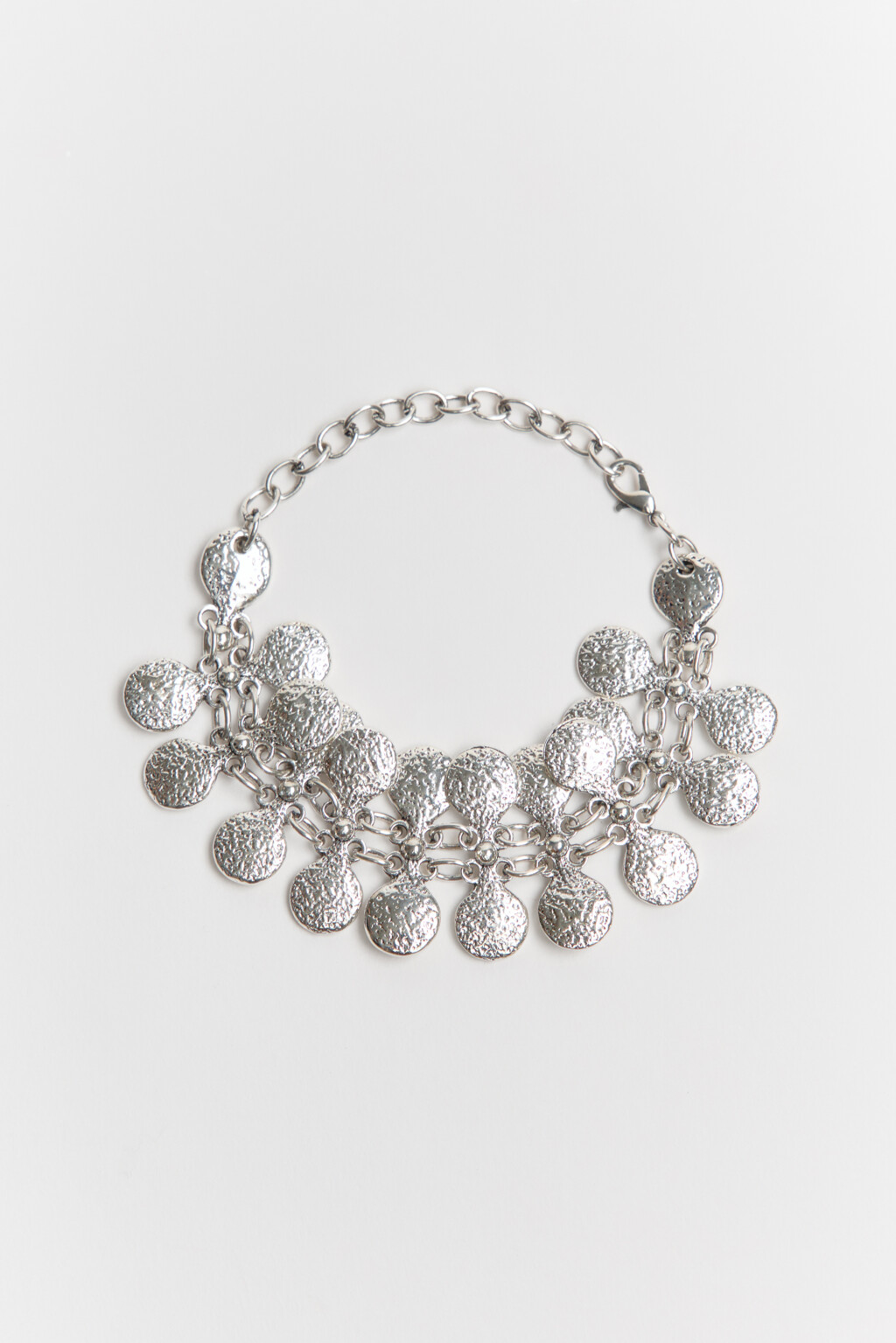 Браслет с металлическим декором - цвет серый - 1