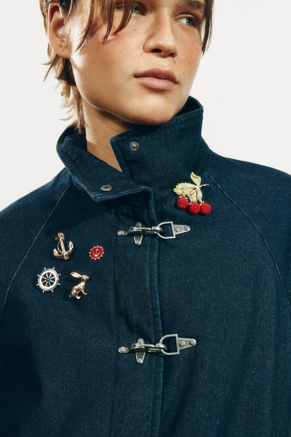 Набор брошей фигурных (5 штук) - цвет мультиколор - 1