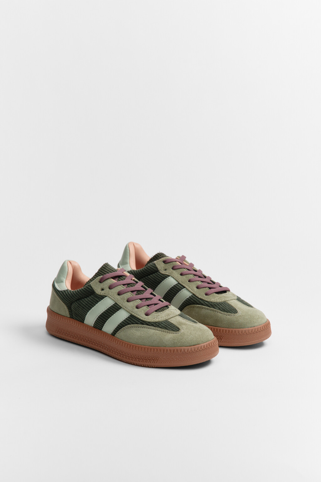 Кеды низкие с высокой подошвой - цвет зеленый - 7