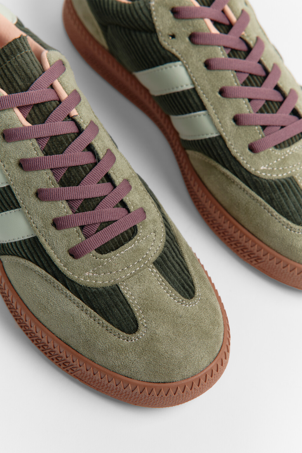 Кеды низкие с высокой подошвой - цвет зеленый - 8