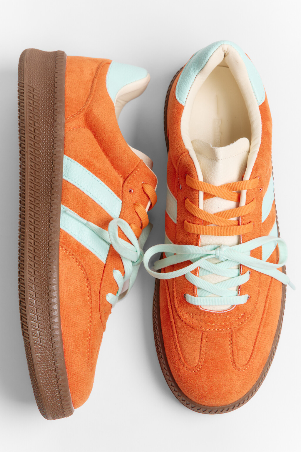 Кеды низкие с высокой подошвой - цвет оранжевый - 2