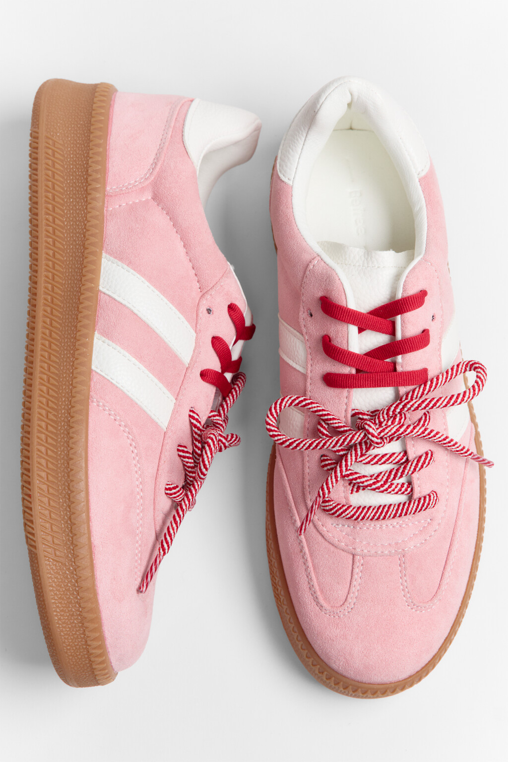 Кеды низкие с высокой подошвой - цвет розовый - 4