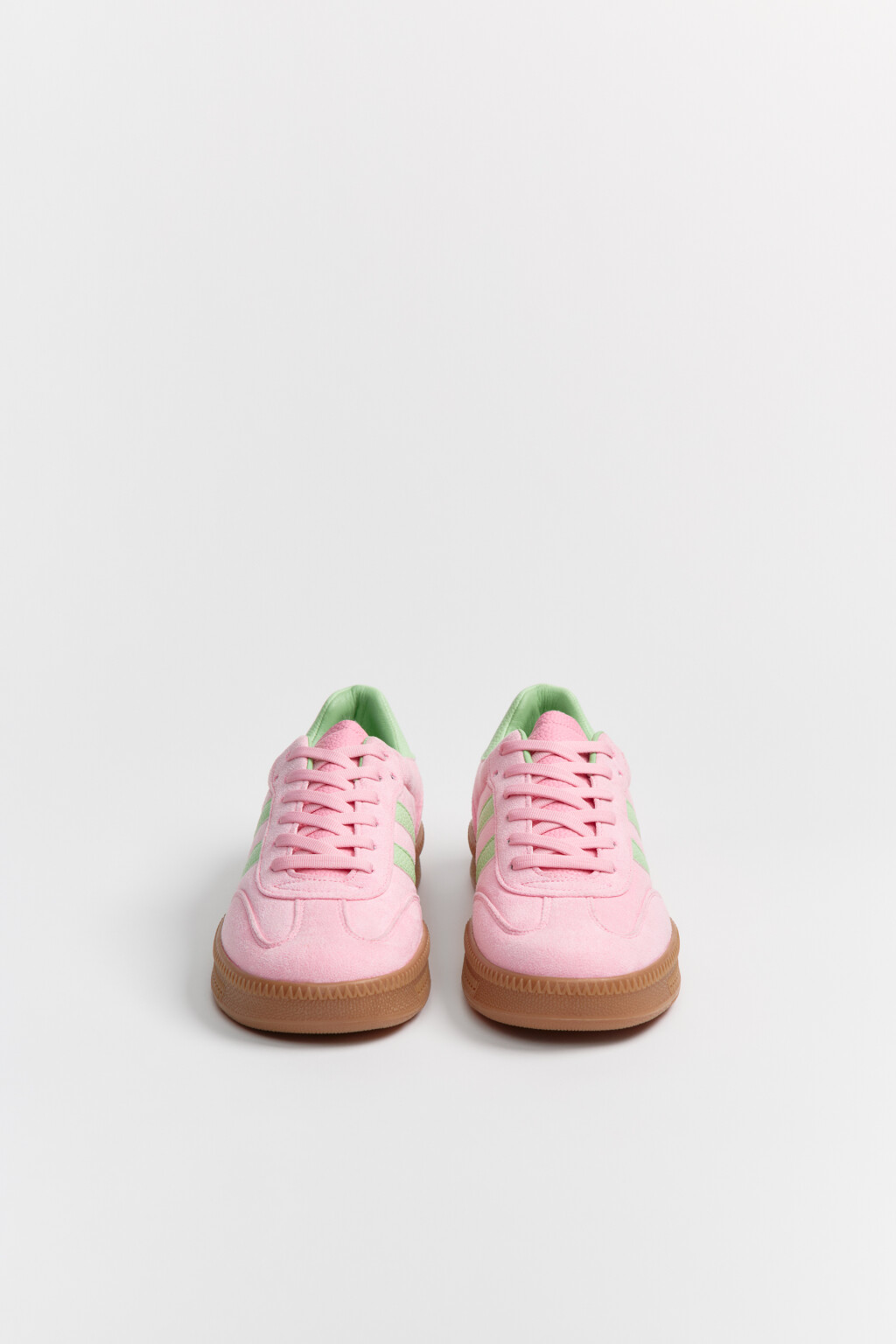 Кеды низкие с контрастными вставками - цвет розовый - 5