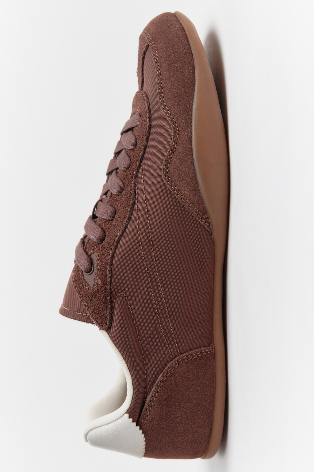 Кроссовки низкие замшевые - цвет коричневый - 4
