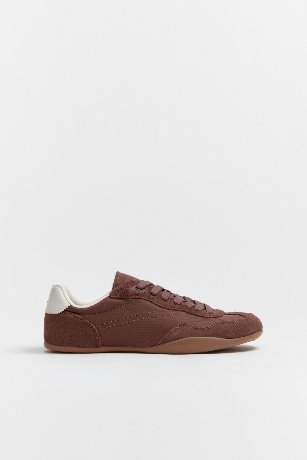 Кроссовки низкие замшевые - цвет коричневый - 5