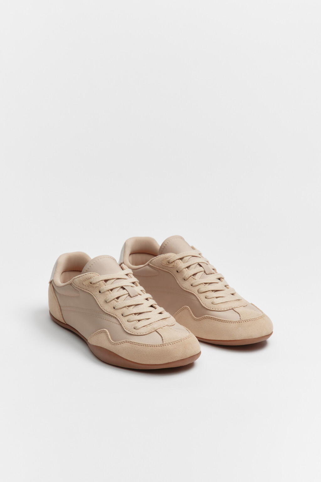 Кроссовки низкие замшевые - цвет бежевый - 7