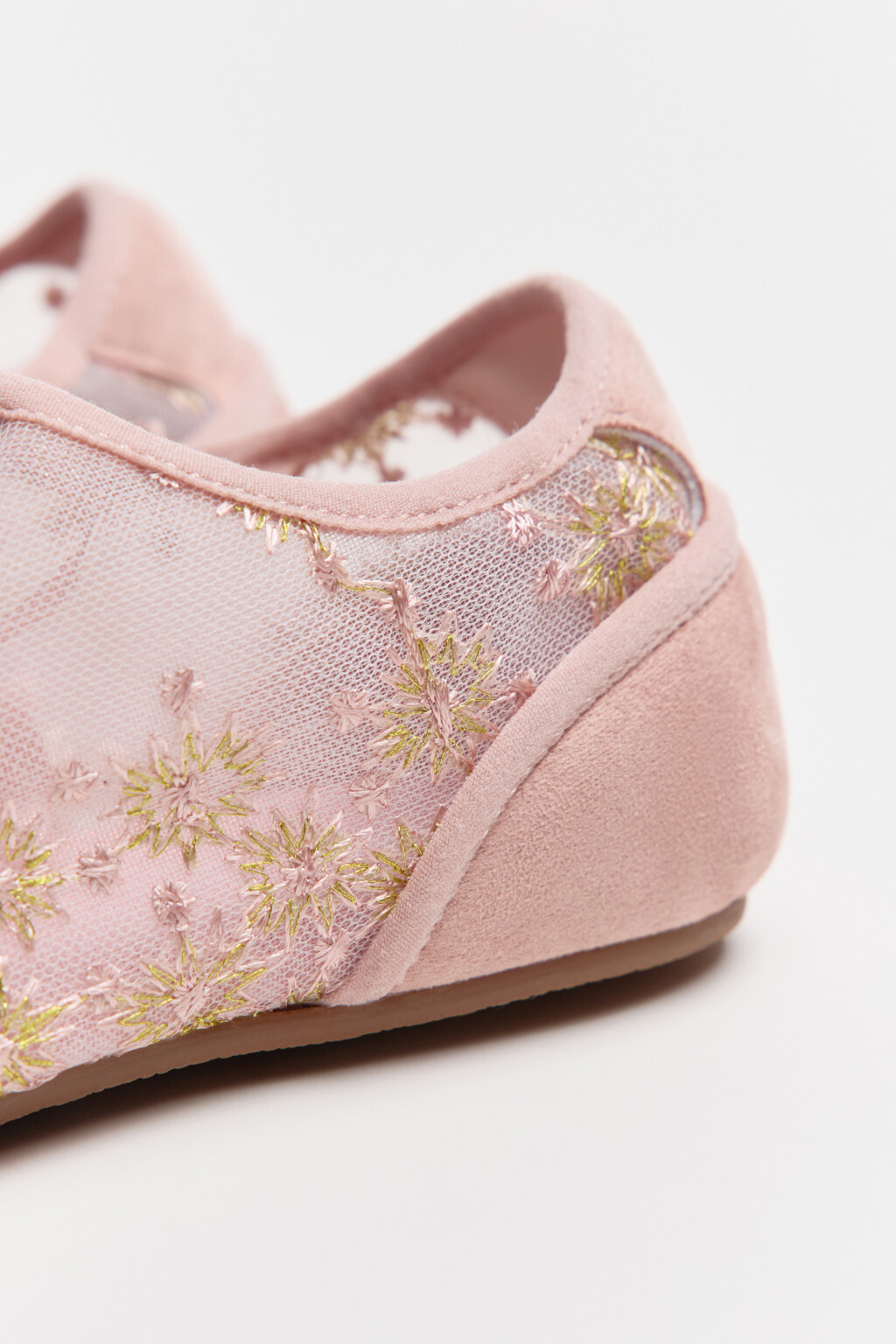 Кроссовки сетчатые с вышивкой - цвет розовый - 7