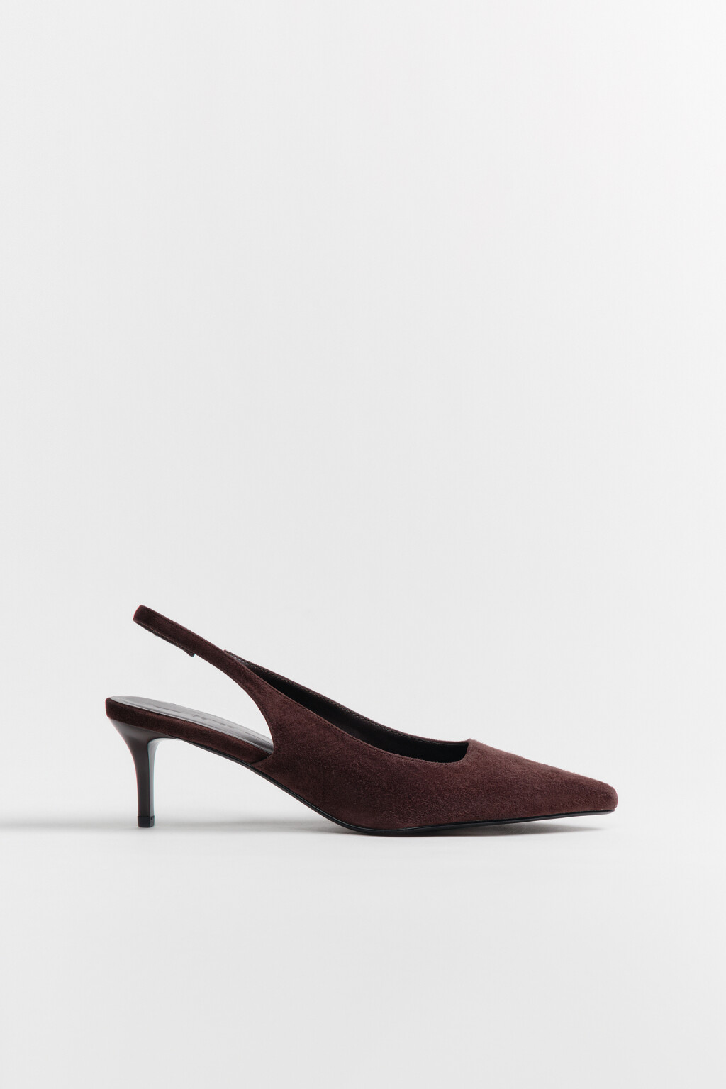 Туфли-слингбэки из натуральной замши - цвет коричневый - 1