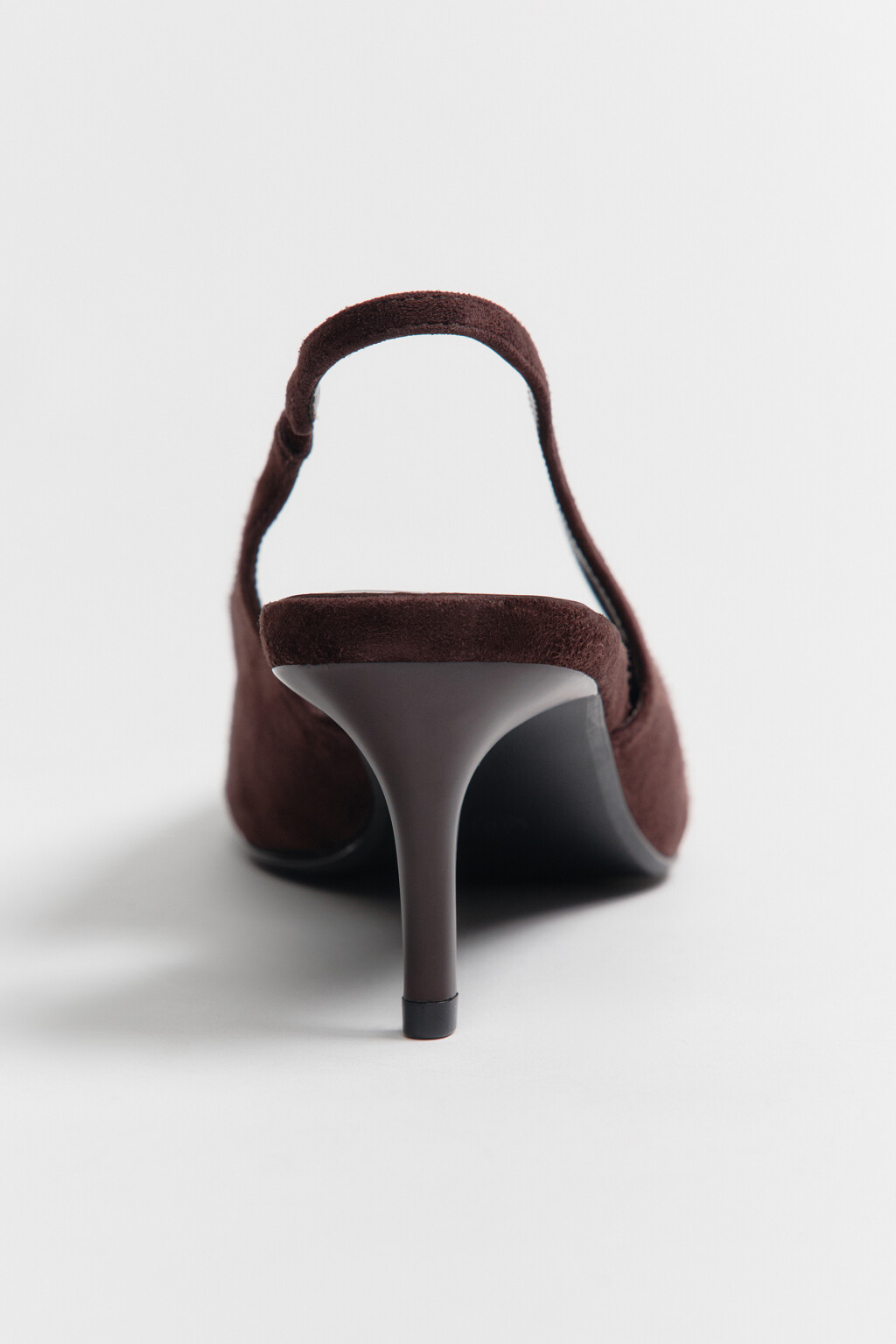 Туфли-слингбэки из натуральной замши - цвет коричневый - 6