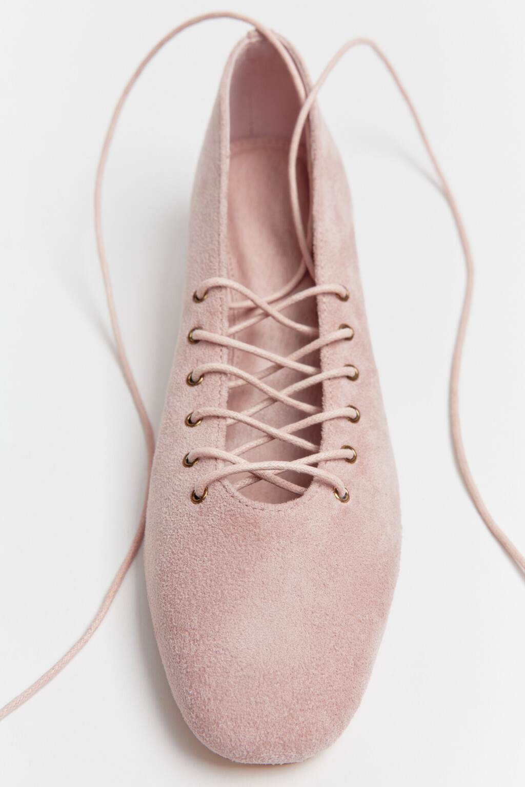 Туфли-лодочки со шнуровкой - цвет розовый - 2