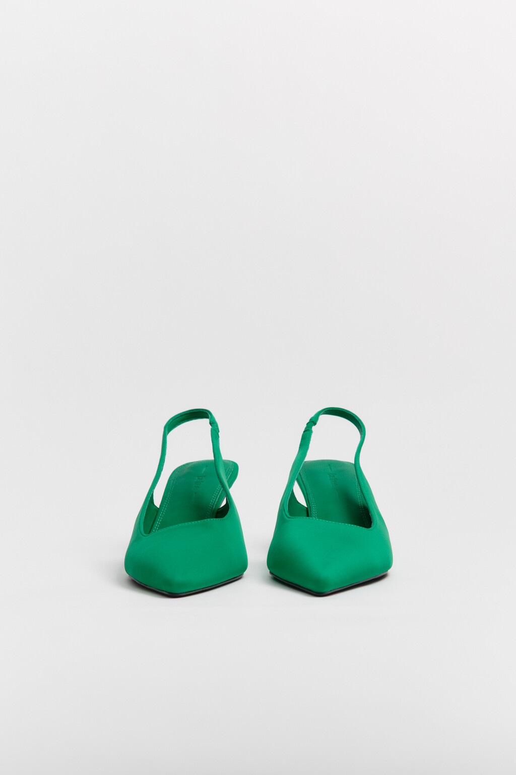 Туфли-лодочки с открытой пяткой - цвет зеленый - 4