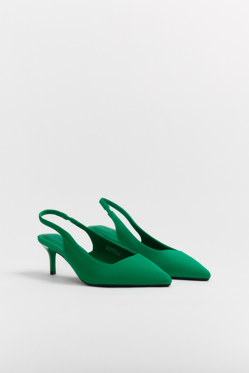 Туфли-лодочки с открытой пяткой - цвет зеленый - 5