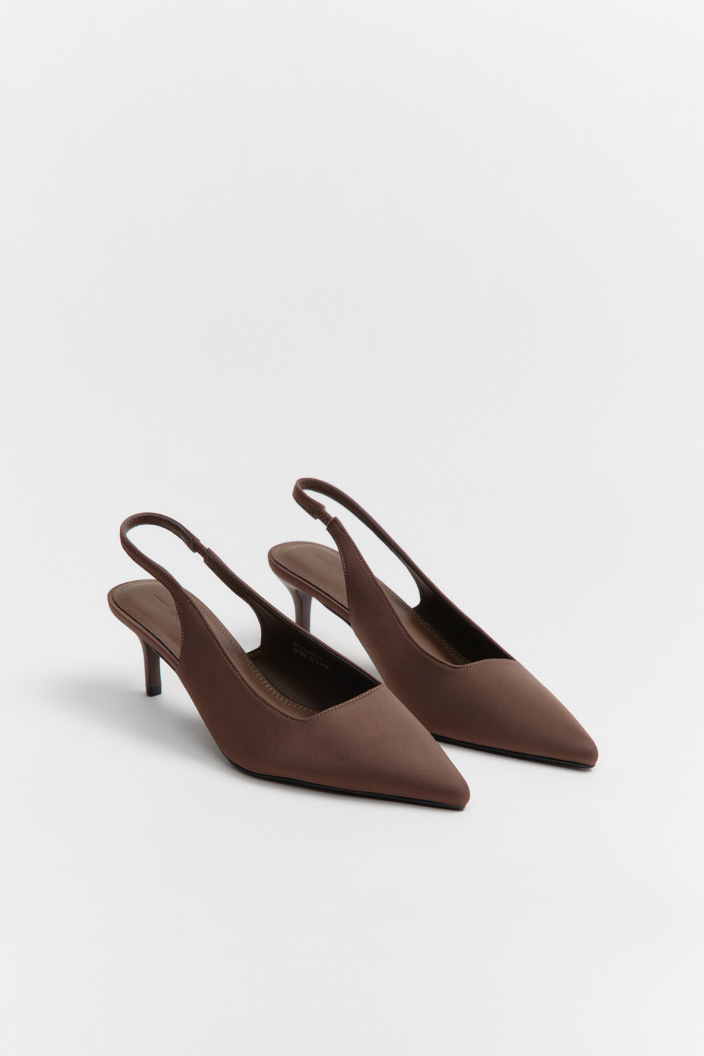 Туфли-лодочки с открытой пяткой - цвет бежевый - 8