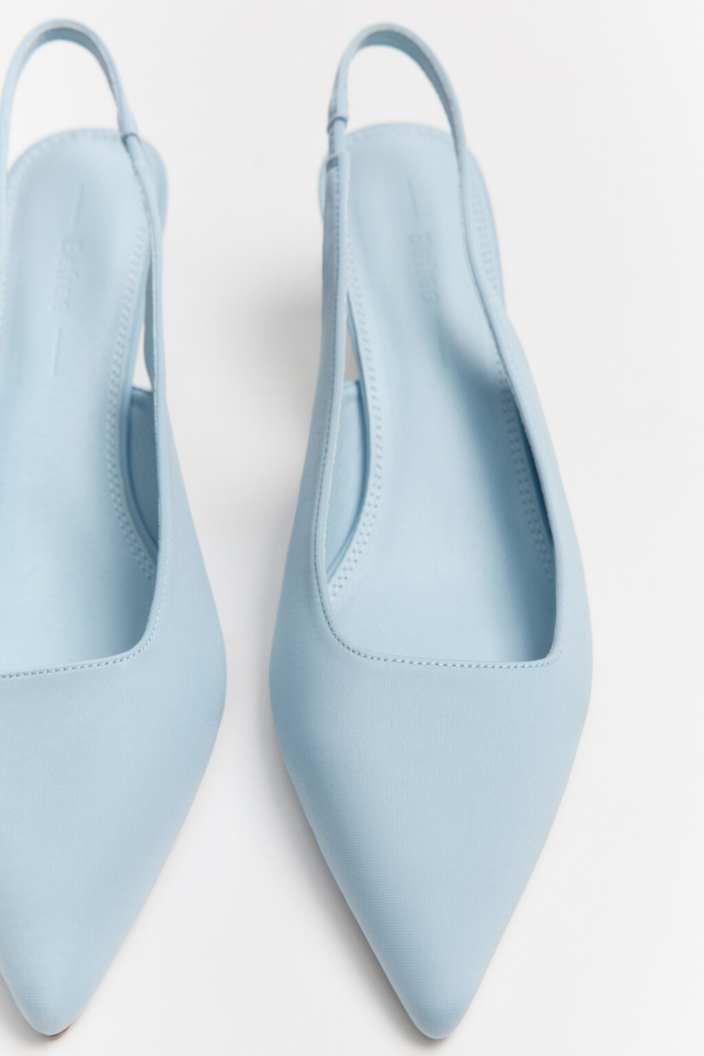 Туфли-лодочки с открытой пяткой - цвет голубой - 4