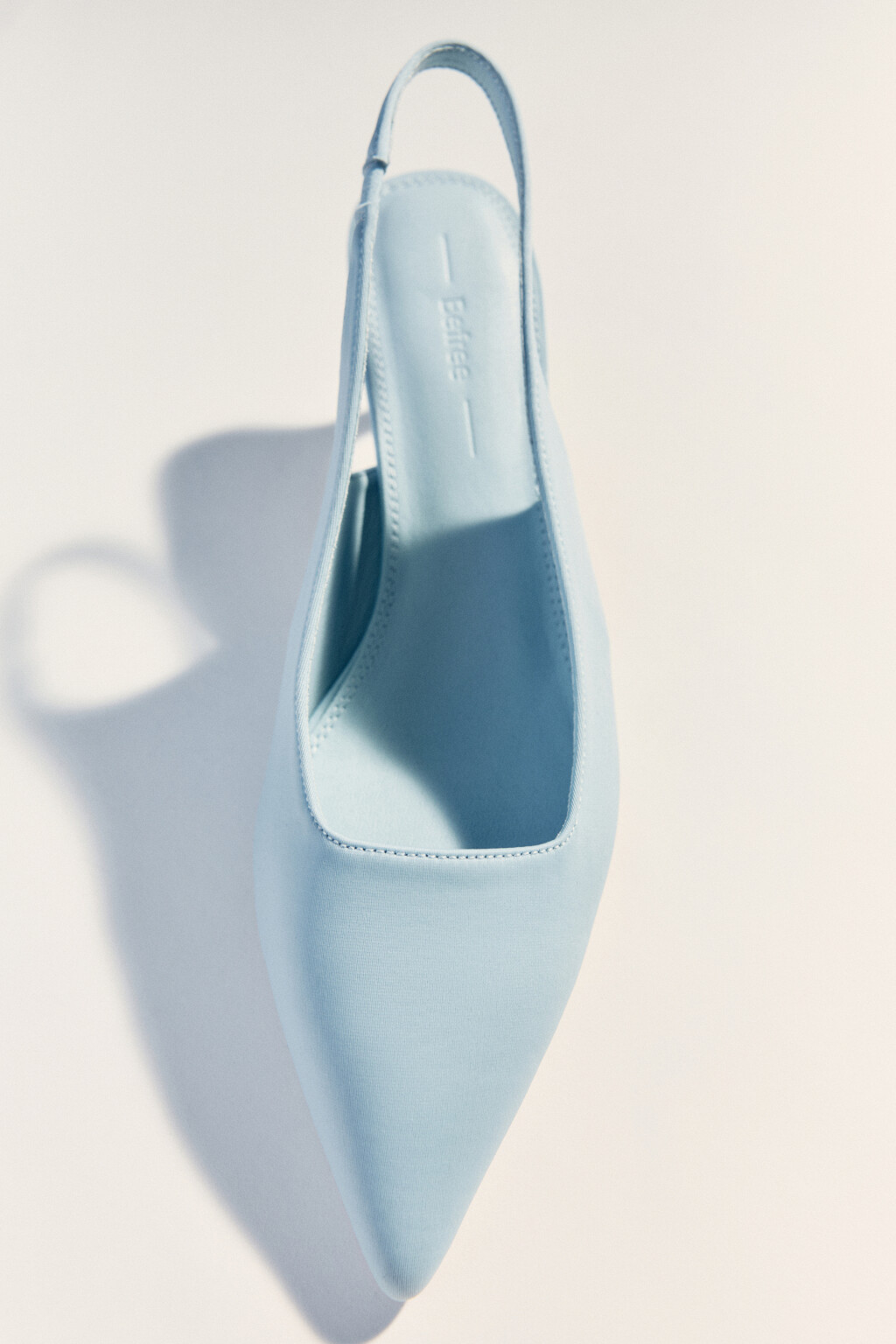 Туфли-лодочки с открытой пяткой - цвет голубой - 2
