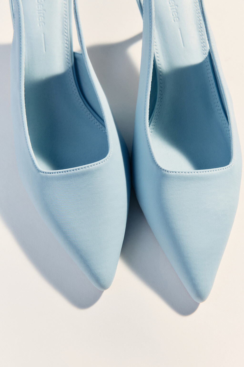 Туфли-лодочки с открытой пяткой - цвет голубой - 3
