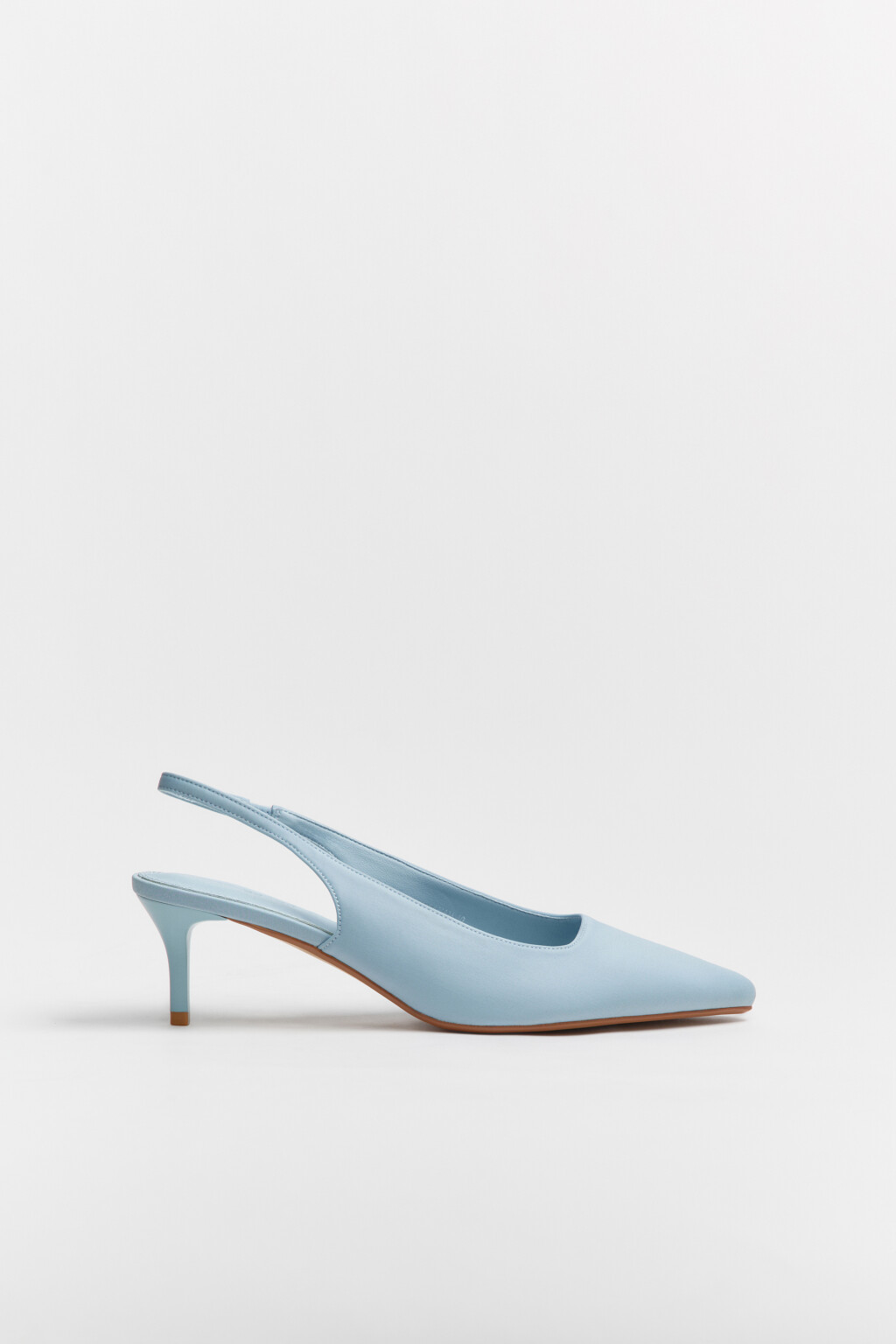 Туфли-лодочки с открытой пяткой - цвет голубой - 6
