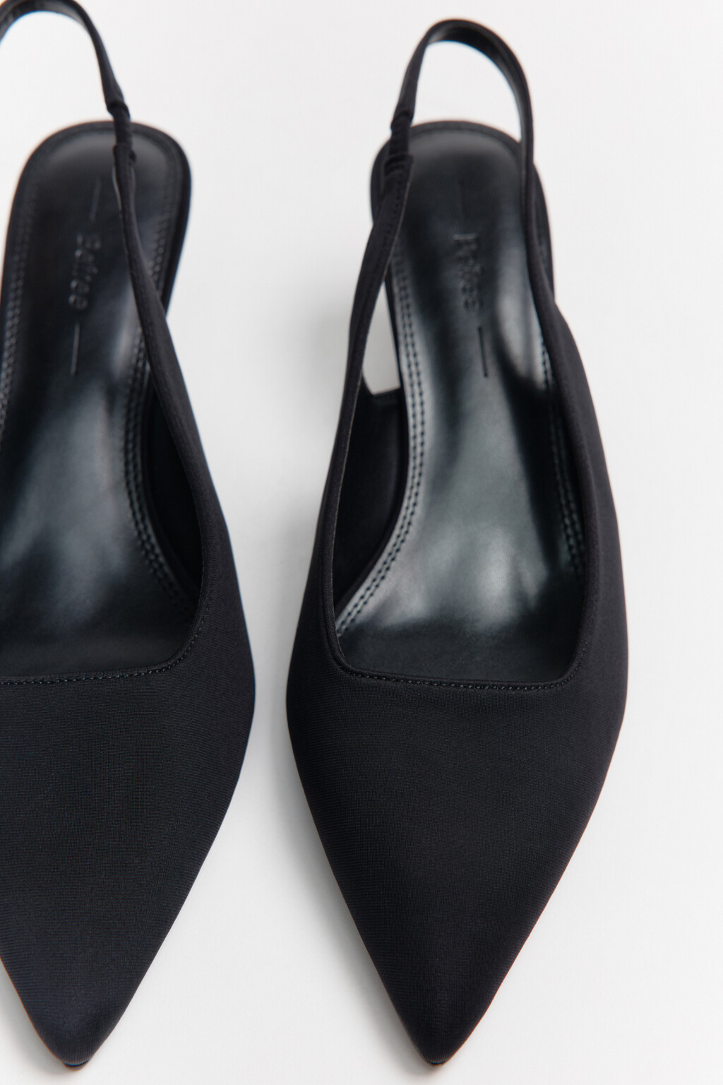 Туфли-лодочки с открытой пяткой - цвет черный - 2